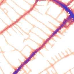 Daytime road noise heatmap for SW19 4HF