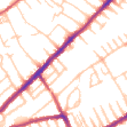 Daytime road noise heatmap for SW19 4JD