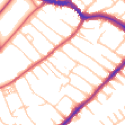 Daytime road noise heatmap for SW19 4PG