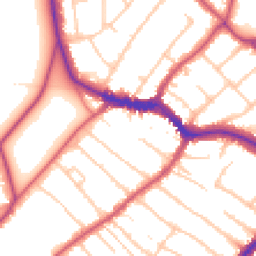 Daytime road noise heatmap for SW19 4QA