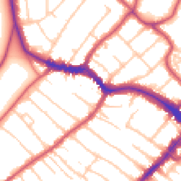 Daytime road noise heatmap for SW19 4QE
