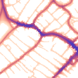 Daytime road noise heatmap for SW19 4QN