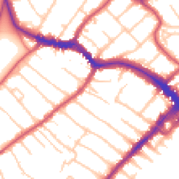Daytime road noise heatmap for SW19 4SE