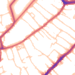 Daytime road noise heatmap for SW19 4SZ