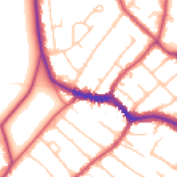 Daytime road noise heatmap for SW19 5EF