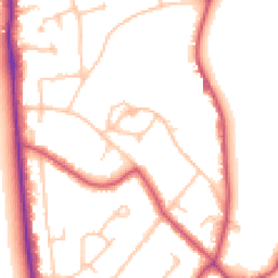 Daytime road noise heatmap for SW19 5HR