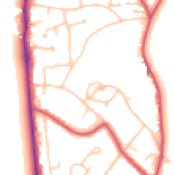 Daytime road noise heatmap for SW19 5HU