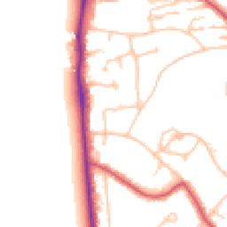 Daytime road noise heatmap for SW19 5JT