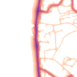 Daytime road noise heatmap for SW19 5NG