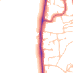 Daytime road noise heatmap for SW19 5NT