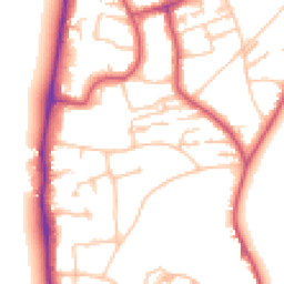 Daytime road noise heatmap for SW19 5PR