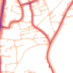 Daytime road noise heatmap for SW19 5PT