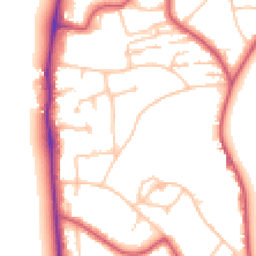 Daytime road noise heatmap for SW19 5PW