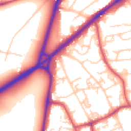 Daytime road noise heatmap for SW19 6AD