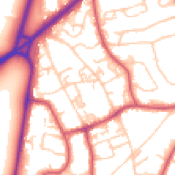 Daytime road noise heatmap for SW19 6AP