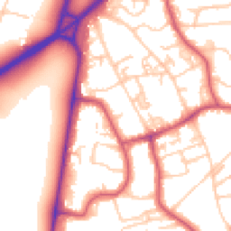 Daytime road noise heatmap for SW19 6EA