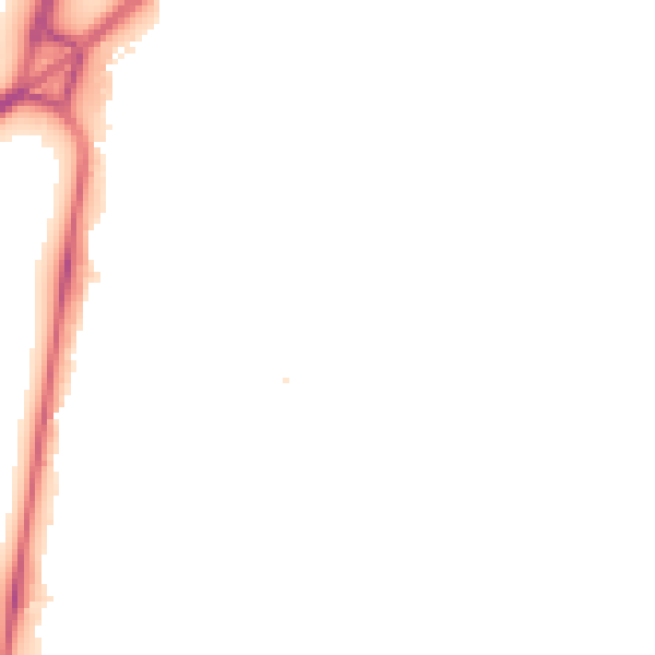 Night-time road noise heatmap for SW19 6ET
