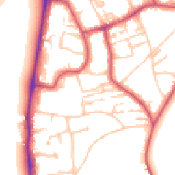 Daytime road noise heatmap for SW19 6HB