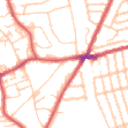 Daytime road noise heatmap for SW19 6LP
