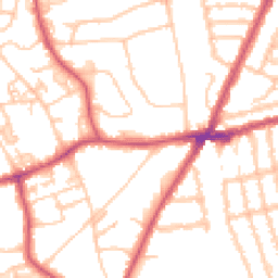 Daytime road noise heatmap for SW19 6LW