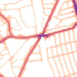 Daytime road noise heatmap for SW19 6NL