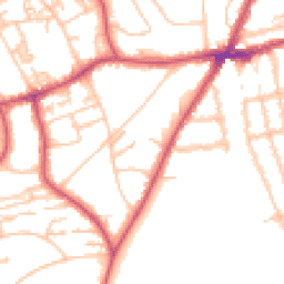 Daytime road noise heatmap for SW19 6PH