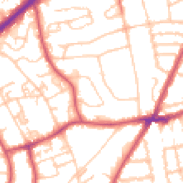 Daytime road noise heatmap for SW19 6SN