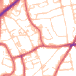Daytime road noise heatmap for SW19 6SP