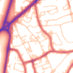 Daytime road noise heatmap for SW19 6TN