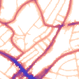 Daytime road noise heatmap for SW19 7AZ