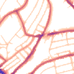Daytime road noise heatmap for SW19 7BB