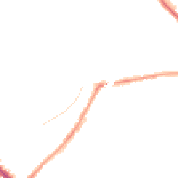 Night-time road noise heatmap for SW19 7BB