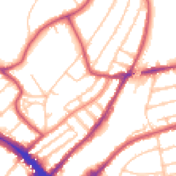 Daytime road noise heatmap for SW19 7BE