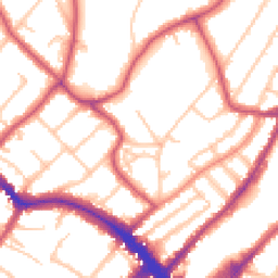 Daytime road noise heatmap for SW19 7BN