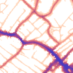 Daytime road noise heatmap for SW19 7BX