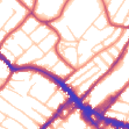 Daytime road noise heatmap for SW19 7DF