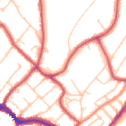 Daytime road noise heatmap for SW19 7DL