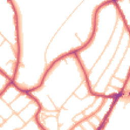 Daytime road noise heatmap for SW19 7DX