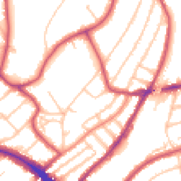 Daytime road noise heatmap for SW19 7ES