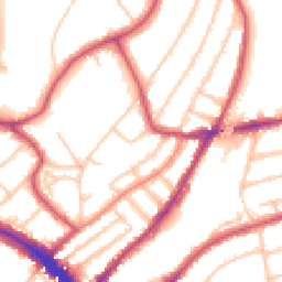 Daytime road noise heatmap for SW19 7ET