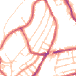 Daytime road noise heatmap for SW19 7EZ