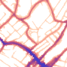 Daytime road noise heatmap for SW19 7HD