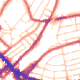 Daytime road noise heatmap for SW19 7JY