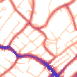 Daytime road noise heatmap for SW19 7PR
