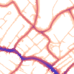 Daytime road noise heatmap for SW19 7PT