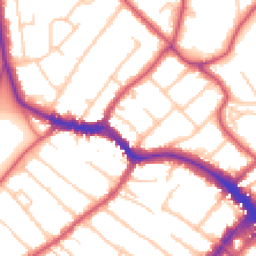 Daytime road noise heatmap for SW19 7RD