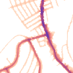 Daytime road noise heatmap for SW19 8AD