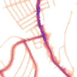 Daytime road noise heatmap for SW19 8AQ