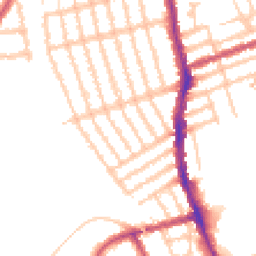 Daytime road noise heatmap for SW19 8BD