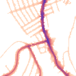 Daytime road noise heatmap for SW19 8DA